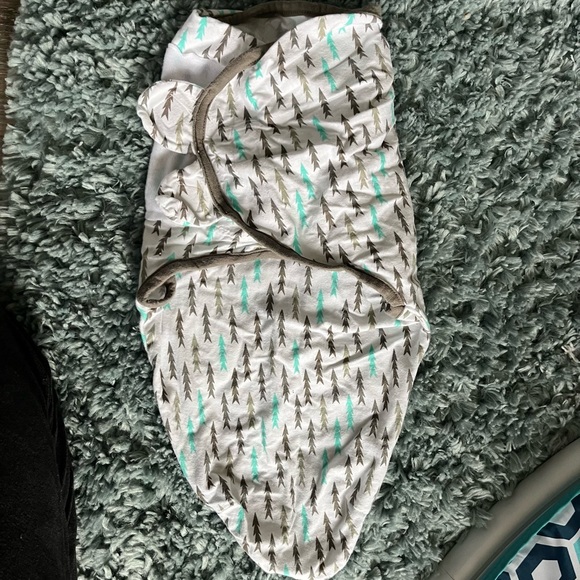 Blue and Gray New Baby Swaddles - Picture 2 of 9